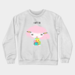 Smiley Face Girl Crewneck Sweatshirt